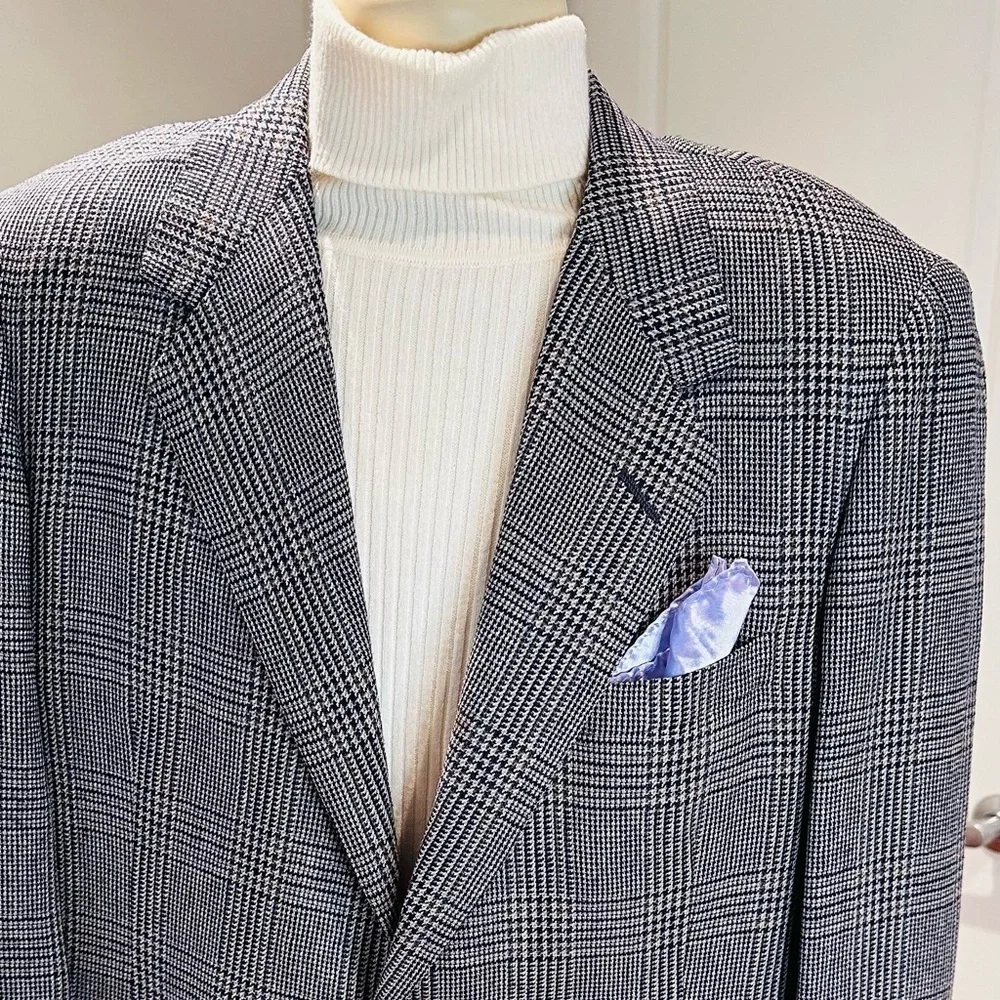 Vintage Neiman Marcus Men's Houndstooth Sports Coat. - Picture 7 of 13